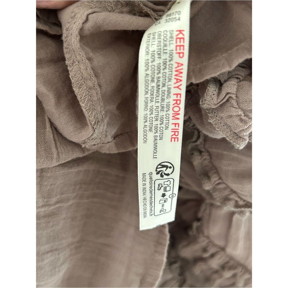 Free People Brown Tan Ruffle Darcy Mini Dress - Picture 6 of 10
